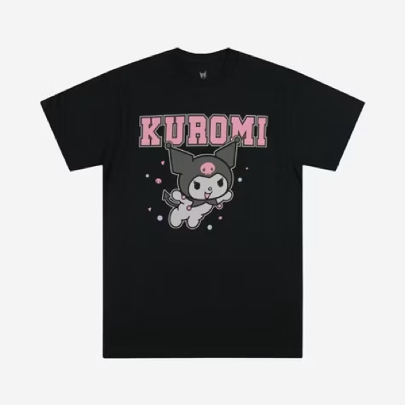 Kuromi Other - Kuromi Navy Blue Short Sleeve Graphic T-Shirt